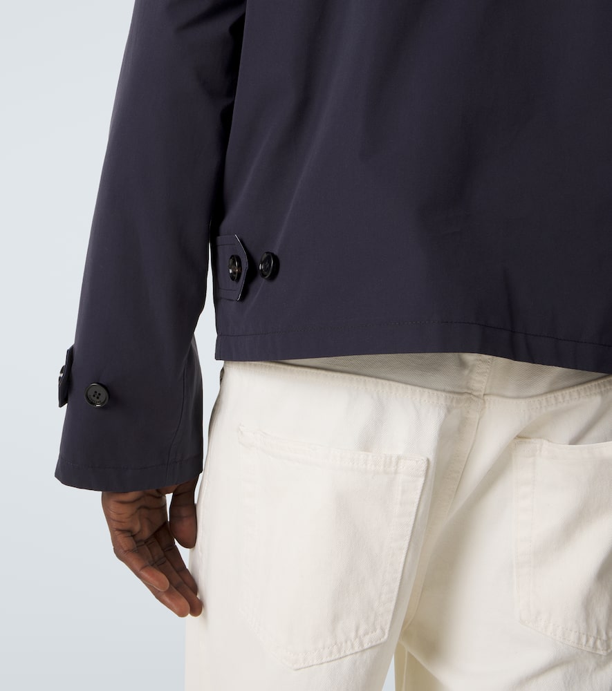 Check cotton blouson jacket