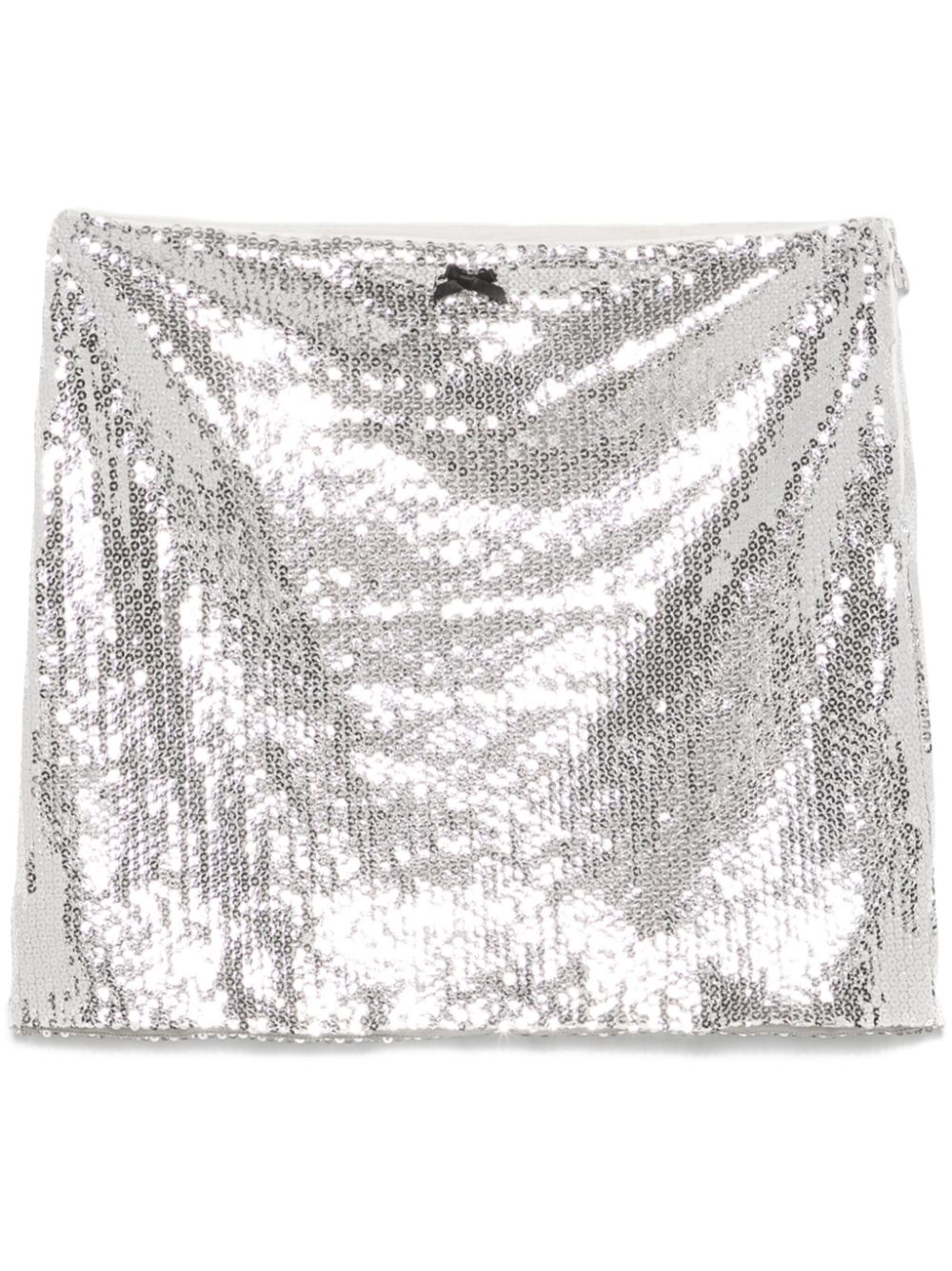 Sequinned mini skirt - Silver