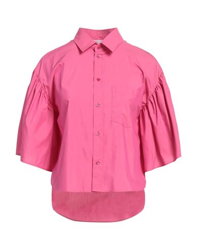 Red Valentino Woman Shirt Fuchsia Size 6 Cotton, Polyester