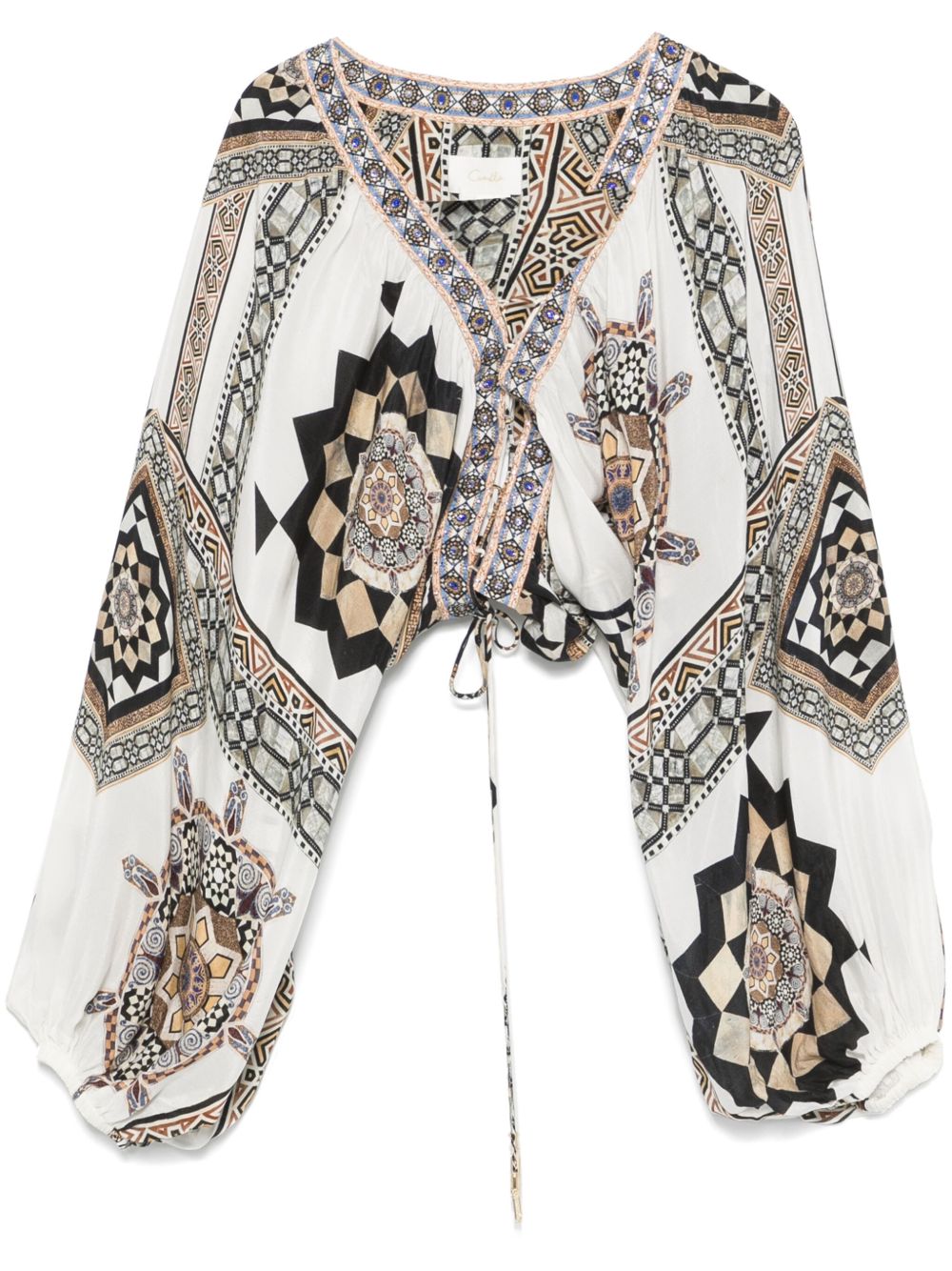 Tile Style blouse - White