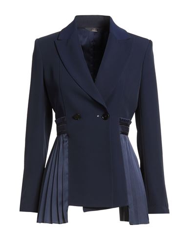 Woman Blazer Midnight blue Size 6 Polyester, Elastane
