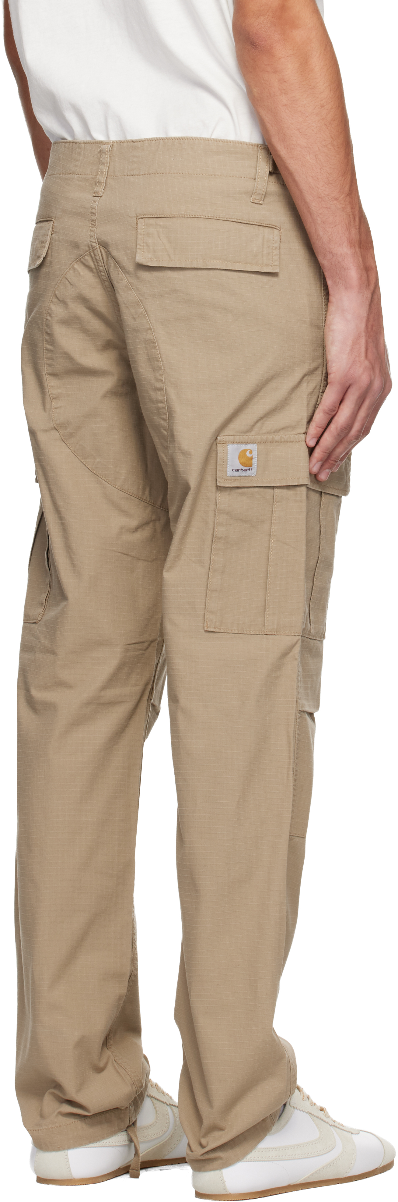 Beige Aviation Cargo Pants