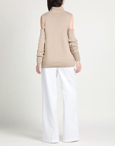 N. o.w. Andrea Rosati Cashmere Woman Turtleneck Beige Size S Wool, Viscose, Cashmere, Nylon