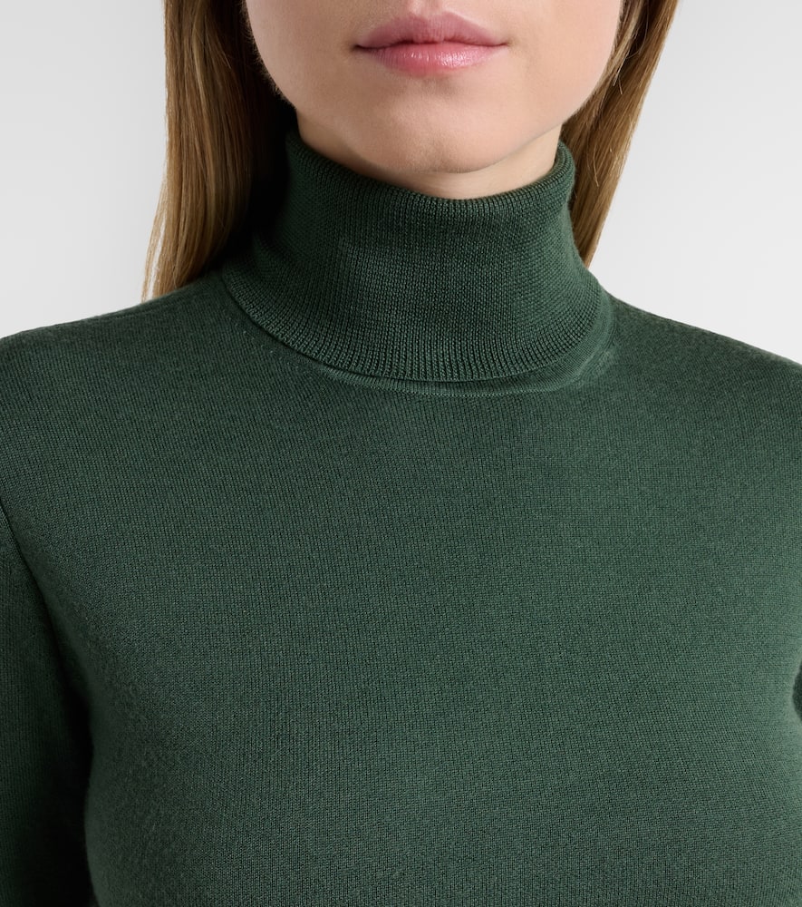 May wool, cashmere, and silk turtleneck top