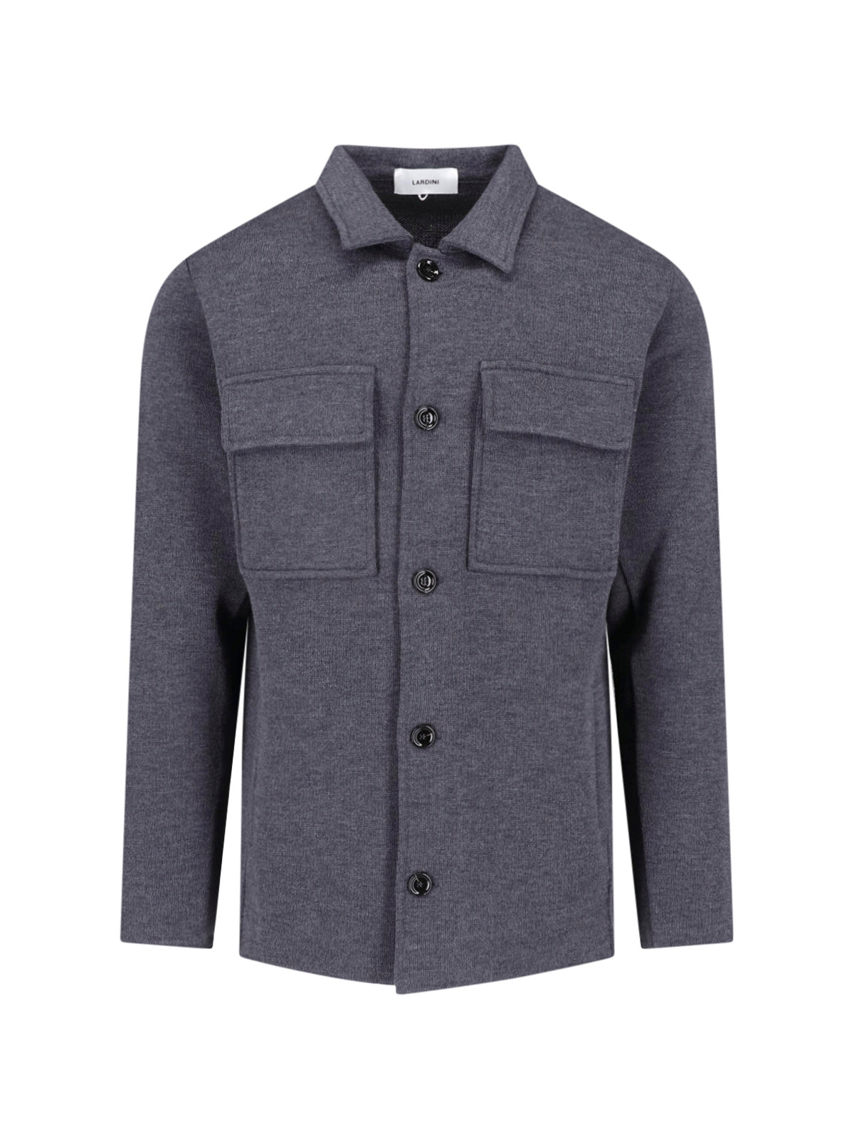 Men's Virgin Wool Button-Front Overshirt