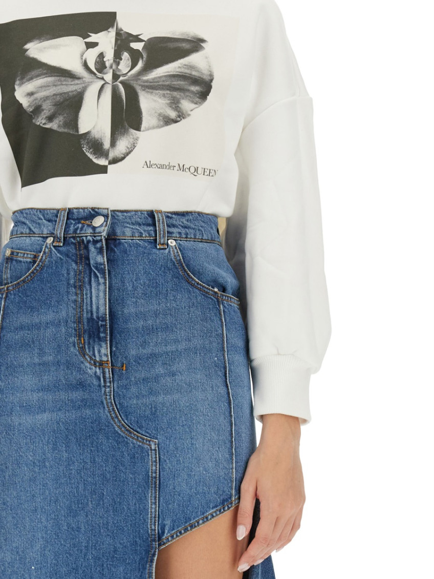 Multicolor Graphic Crew Neck Sweatshirt