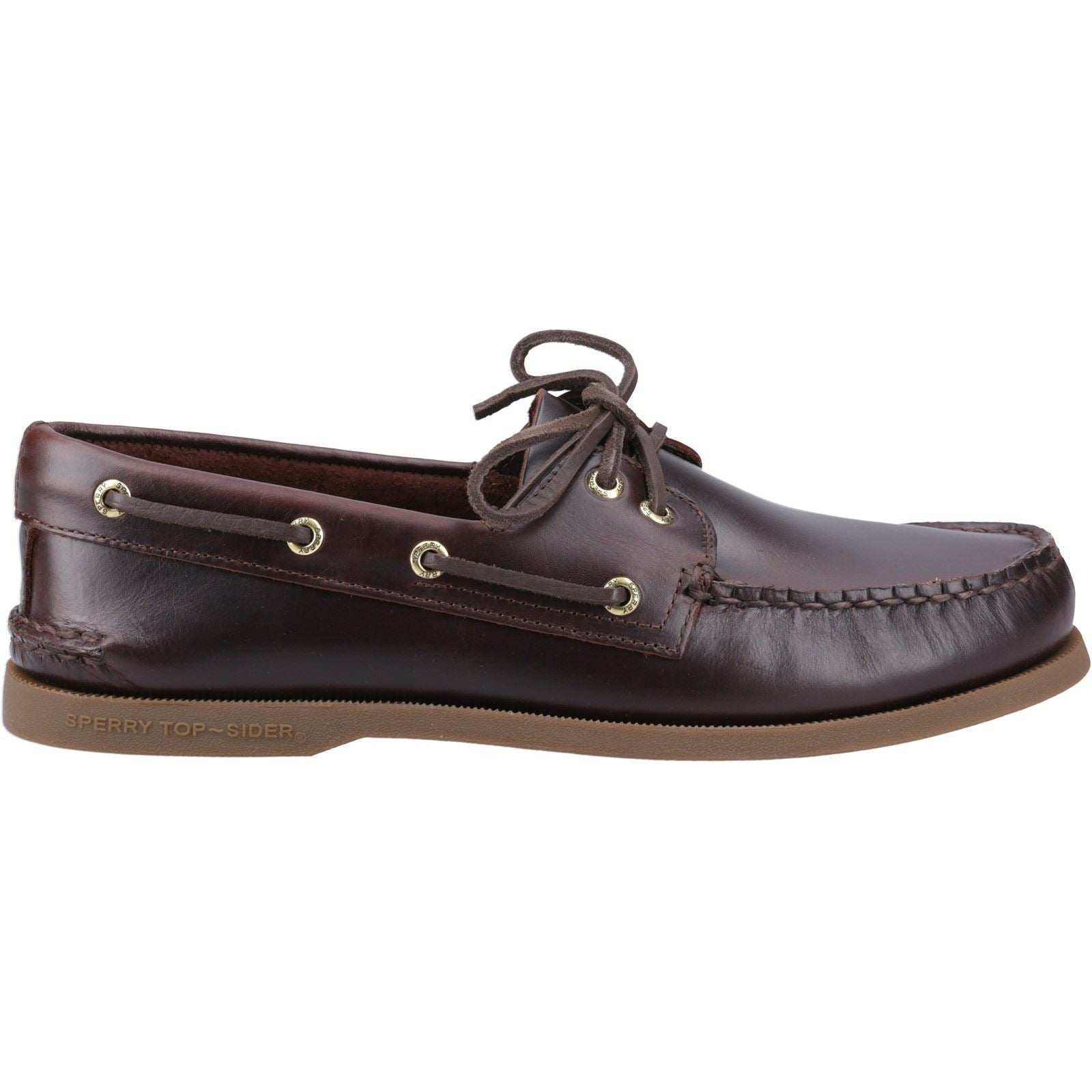 Sperry Authentic 2 Eye Leather Men's Amaretto Boat Shoe