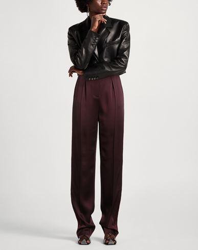 Woman Pants Burgundy Size 4 Acetate, Viscose