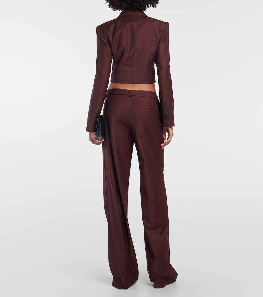 Sylvia mid-rise straight wool pants
