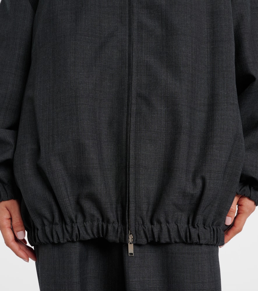 Baxter plaid oversized blouson jacket