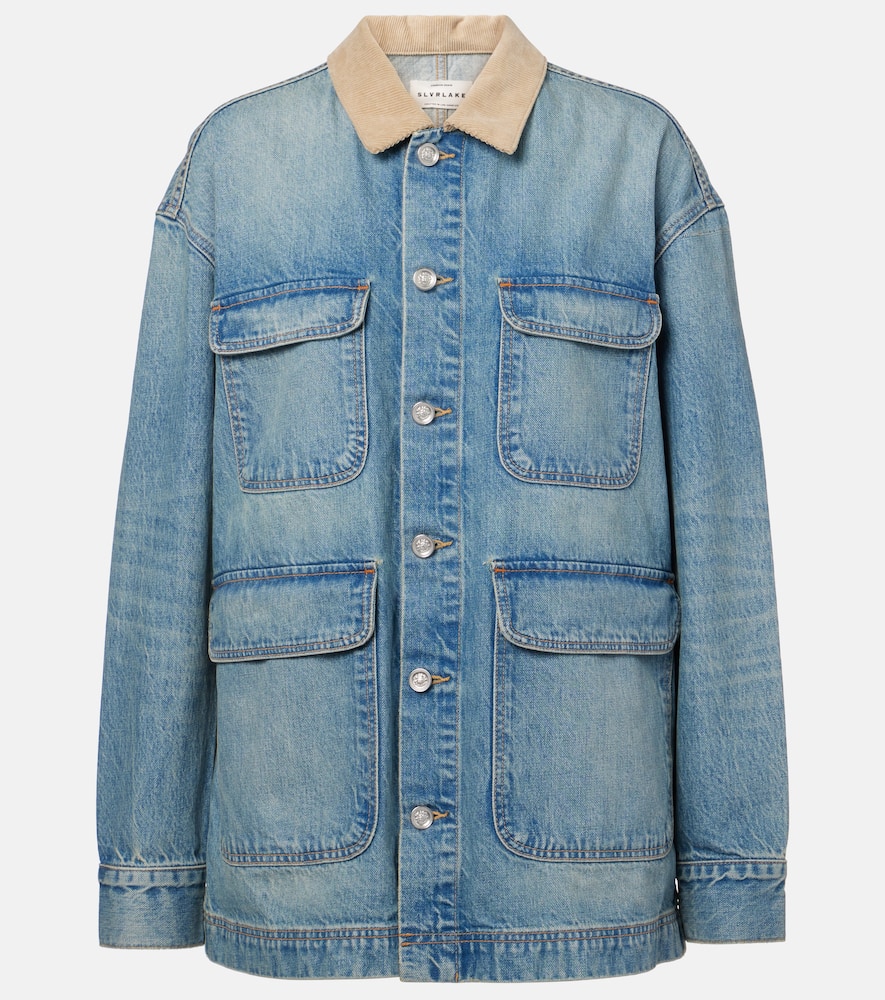 Hayden corduroy-trimmed denim jacket