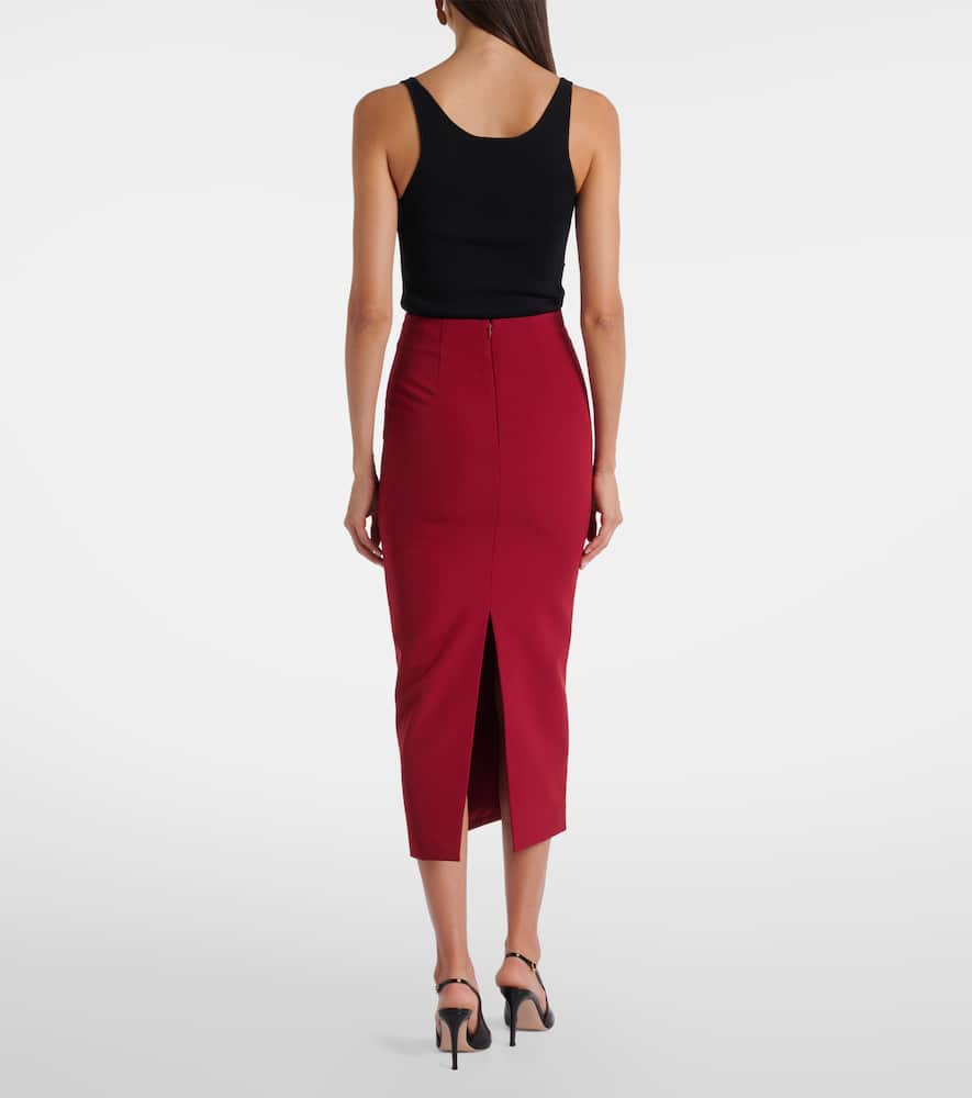 Crêpe pencil skirt
