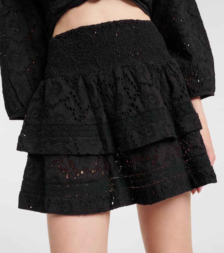 Riri cotton broderie miniskirt