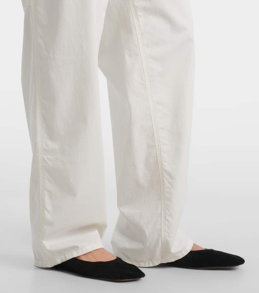 The Row Sharka cotton and cashmere wide-leg pants