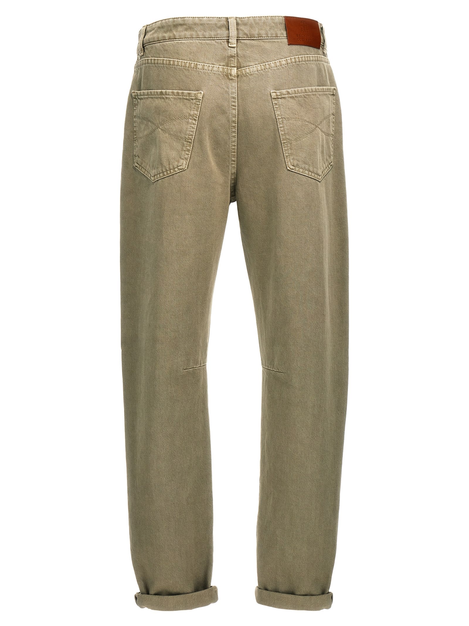 Straight-leg denim jeans - Green