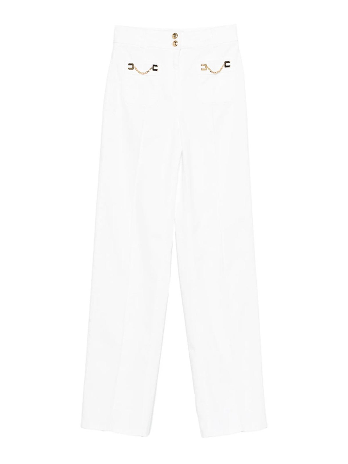 White Wide-leg Jeans