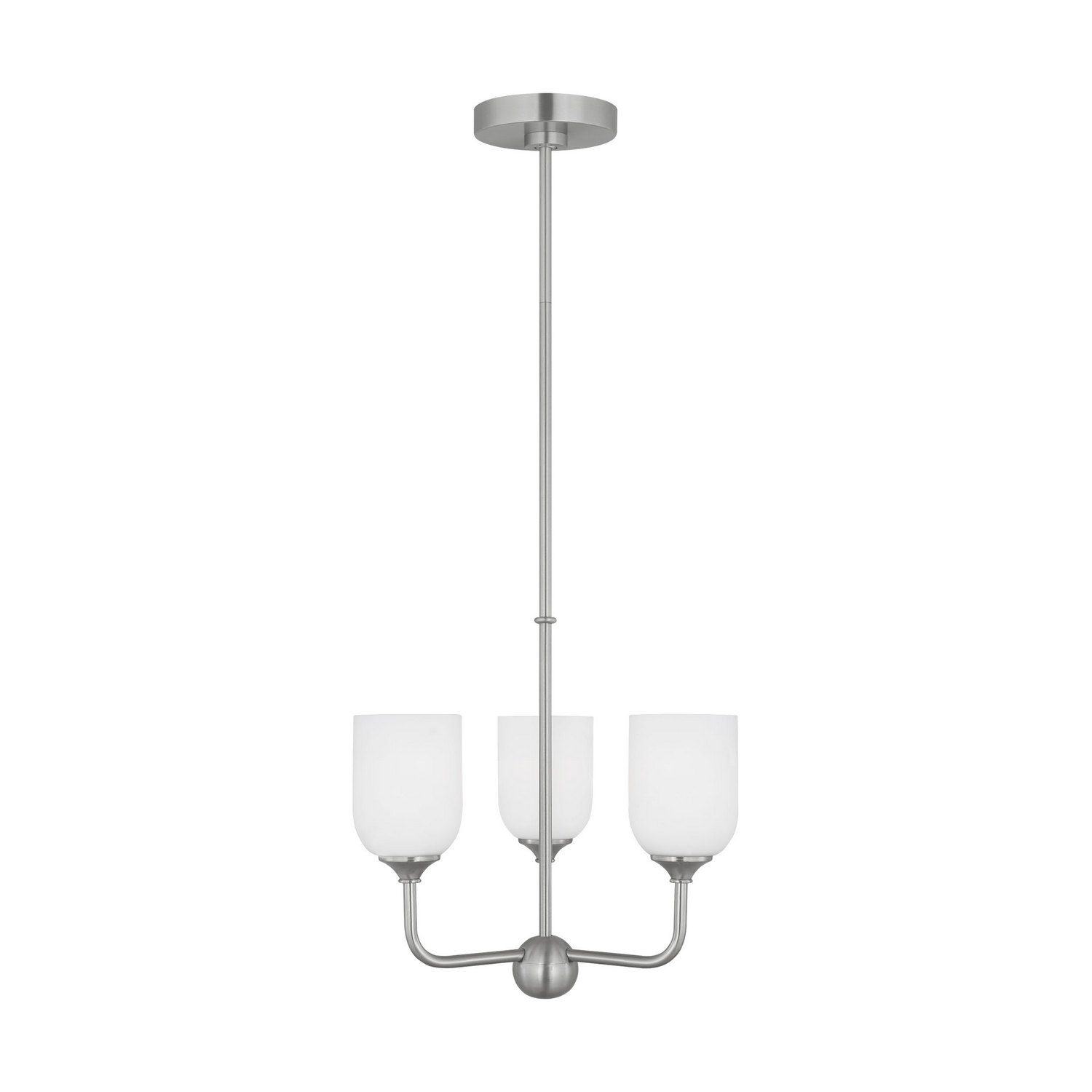 Brushed Steel Chandelier from the Emile Collection