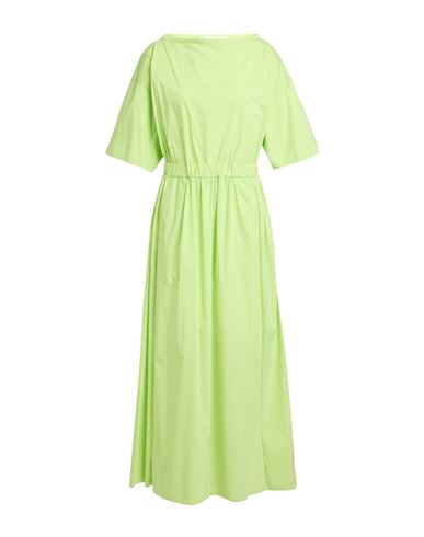 Liviana Conti Woman Midi dress Lime green Size 6 Cotton, Polyamide, Elastane