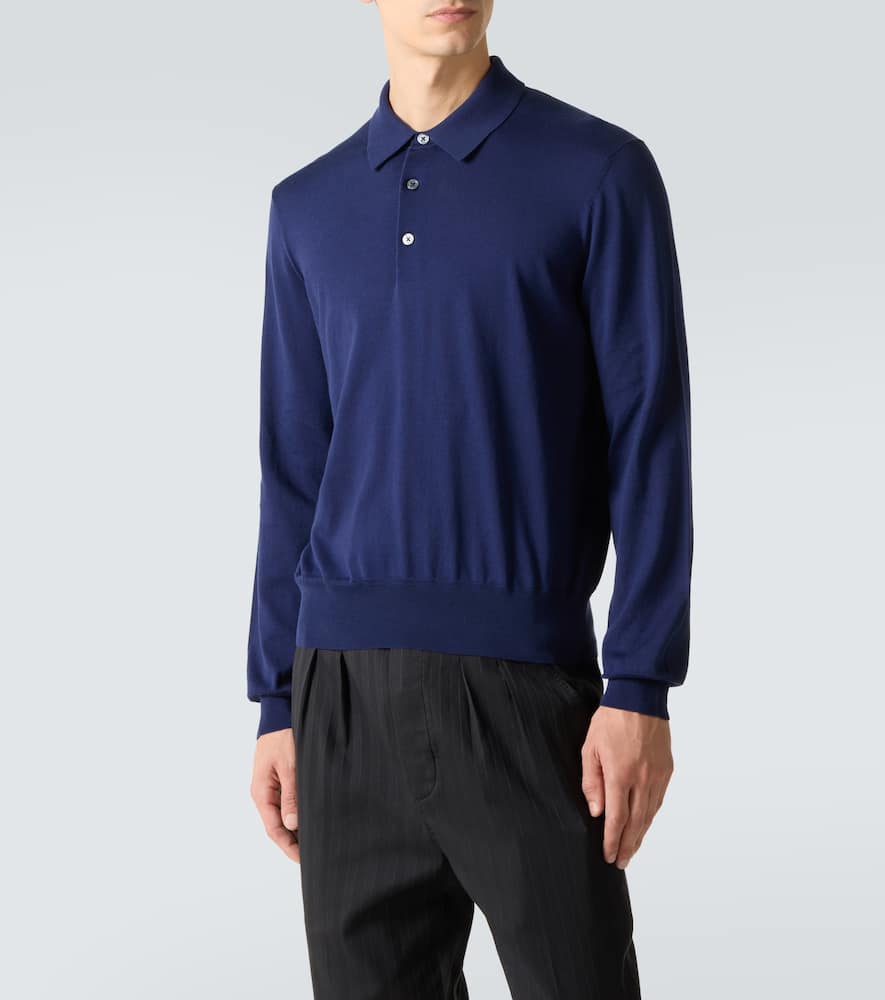 Cotton polo sweater