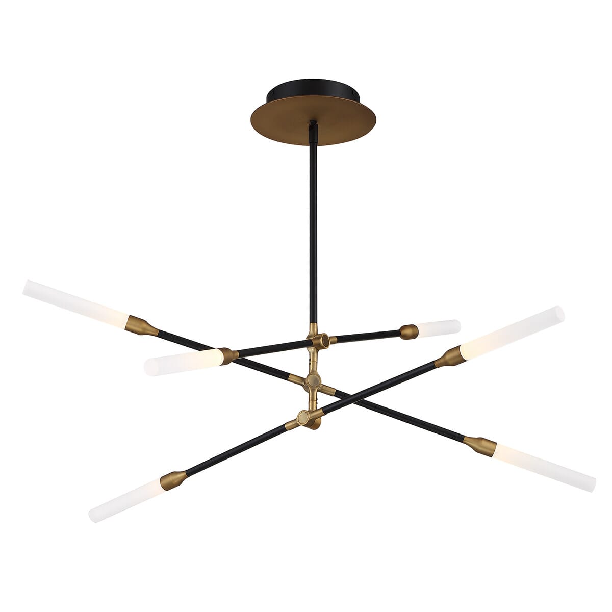 WAC Houdini 3000K 6-Light Chandelier in Black Aged Brass - PD-55906-BK/AB