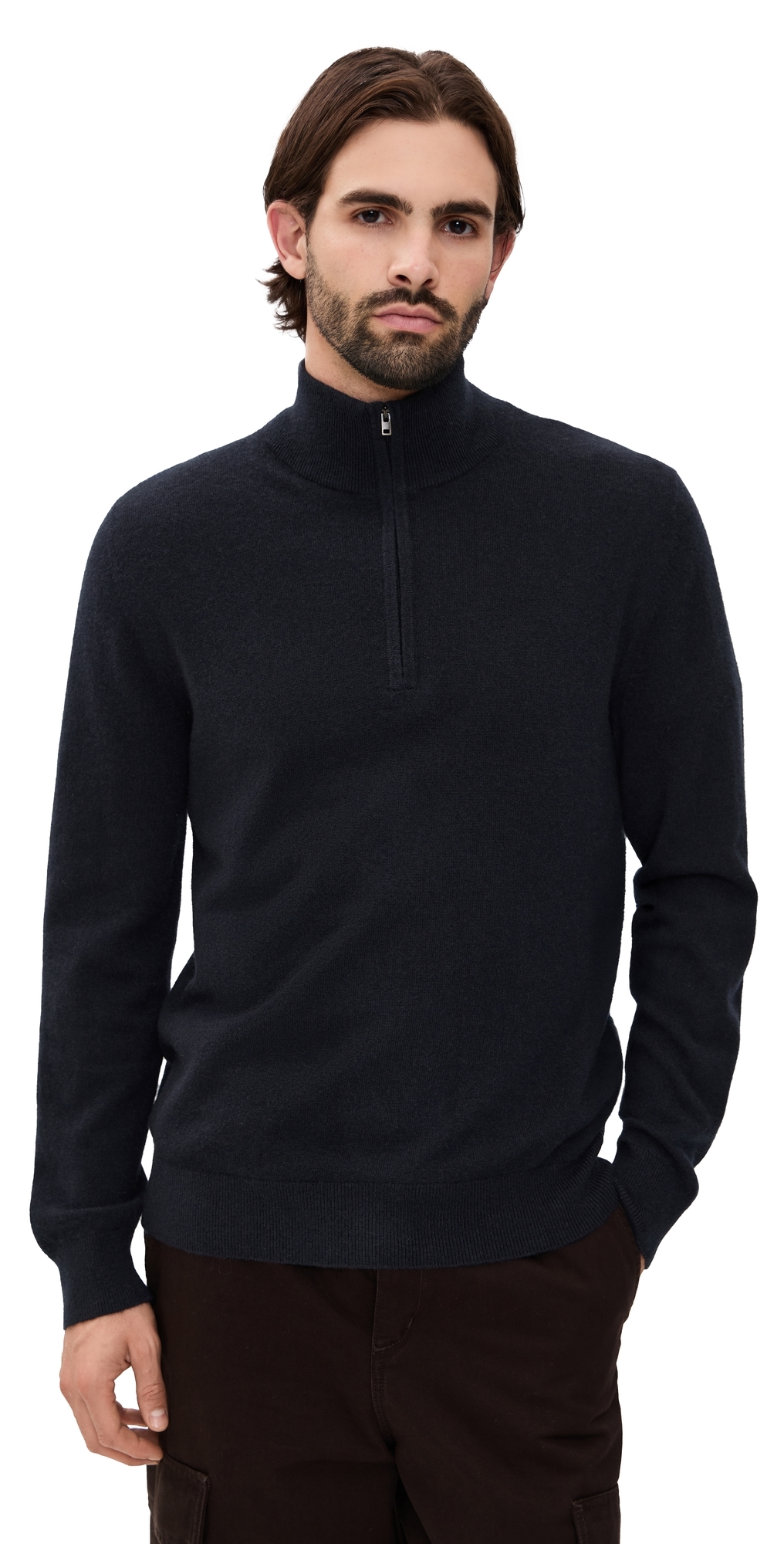 Cashmere Quarter Zip Sweater Coastal