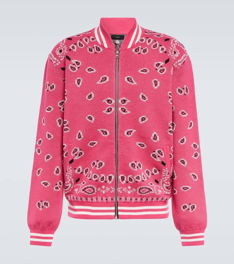 Bandana jacquard cotton bomber jacket