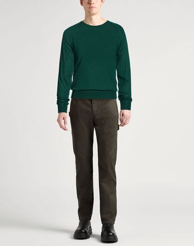 Man Sweater Dark green Size 40 Wool, Silk, Cashmere