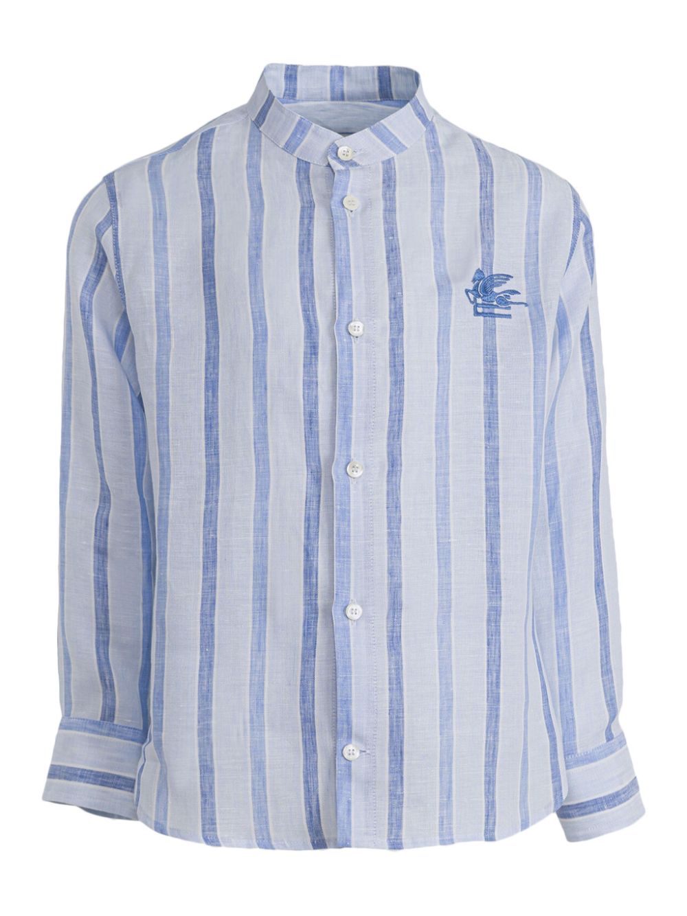 Striped linen shirt - Blue