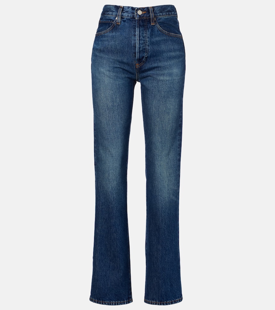 Vertical high-rise straight jeans