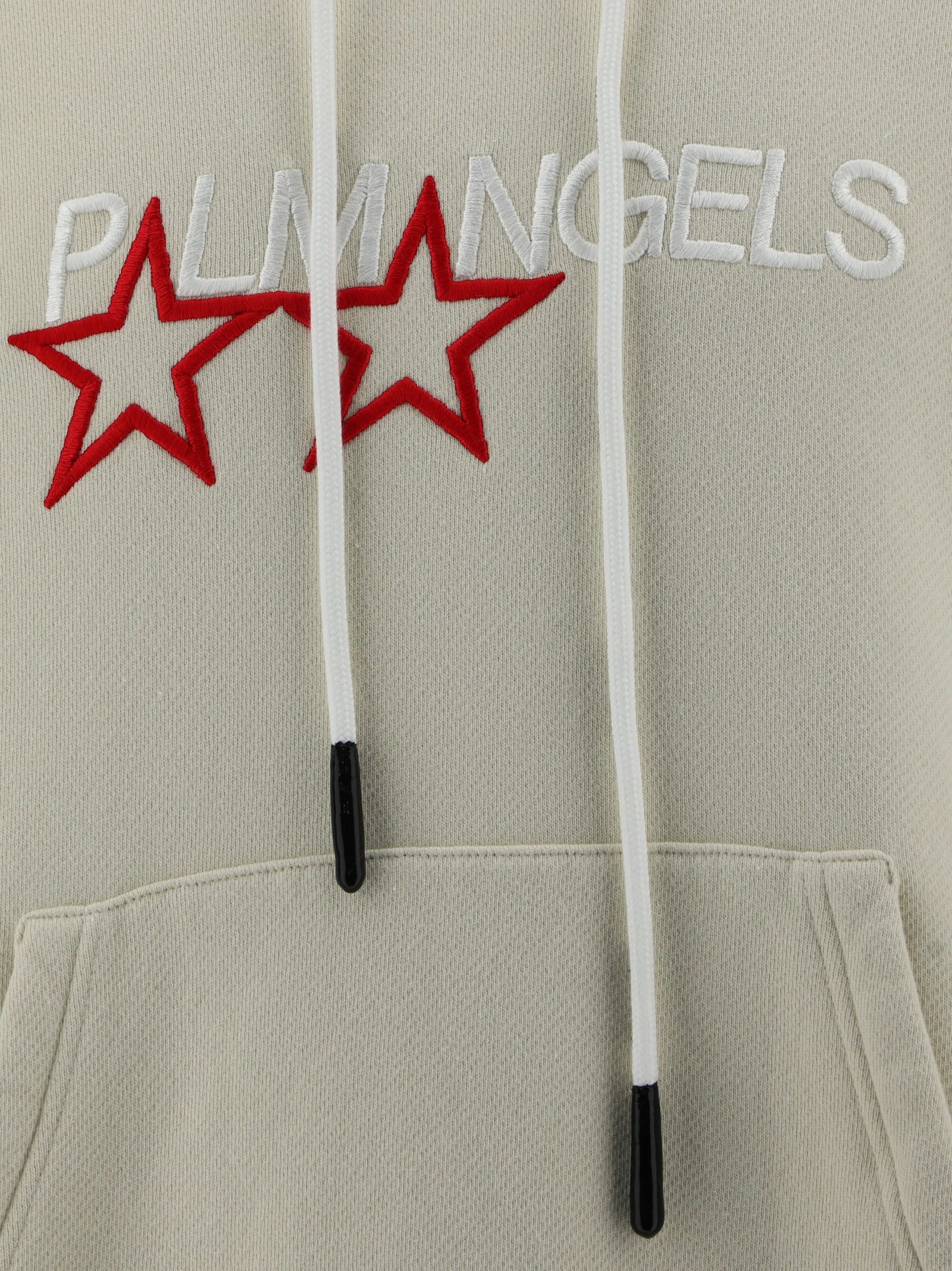 Logo-embroidered cotton hoodie - Neutrals