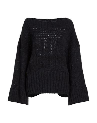 Woman Sweater Charcoal Size S Baby alpaca wool, Polyamide, Wool