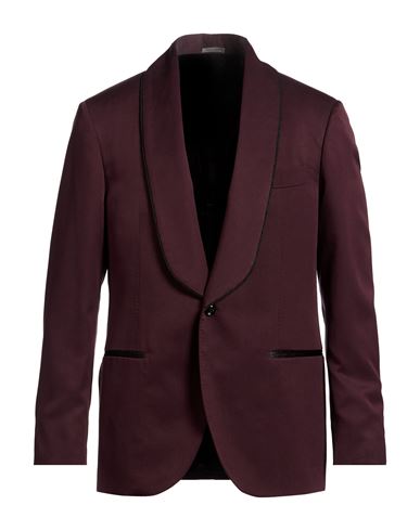 Man Blazer Burgundy Size 40 Silk