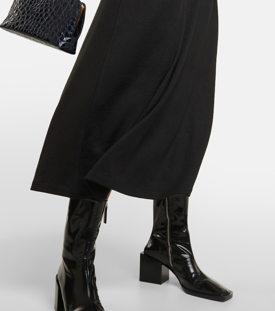 Knitted jersey midi dress