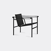'1 Fauteuil Dossier Basculant' Armchair, Black Leather