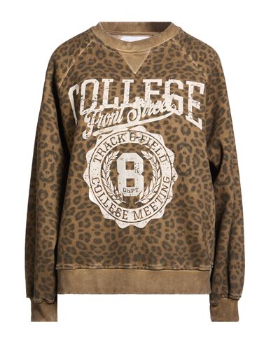Woman Sweatshirt Brown Size S Cotton, Polyester