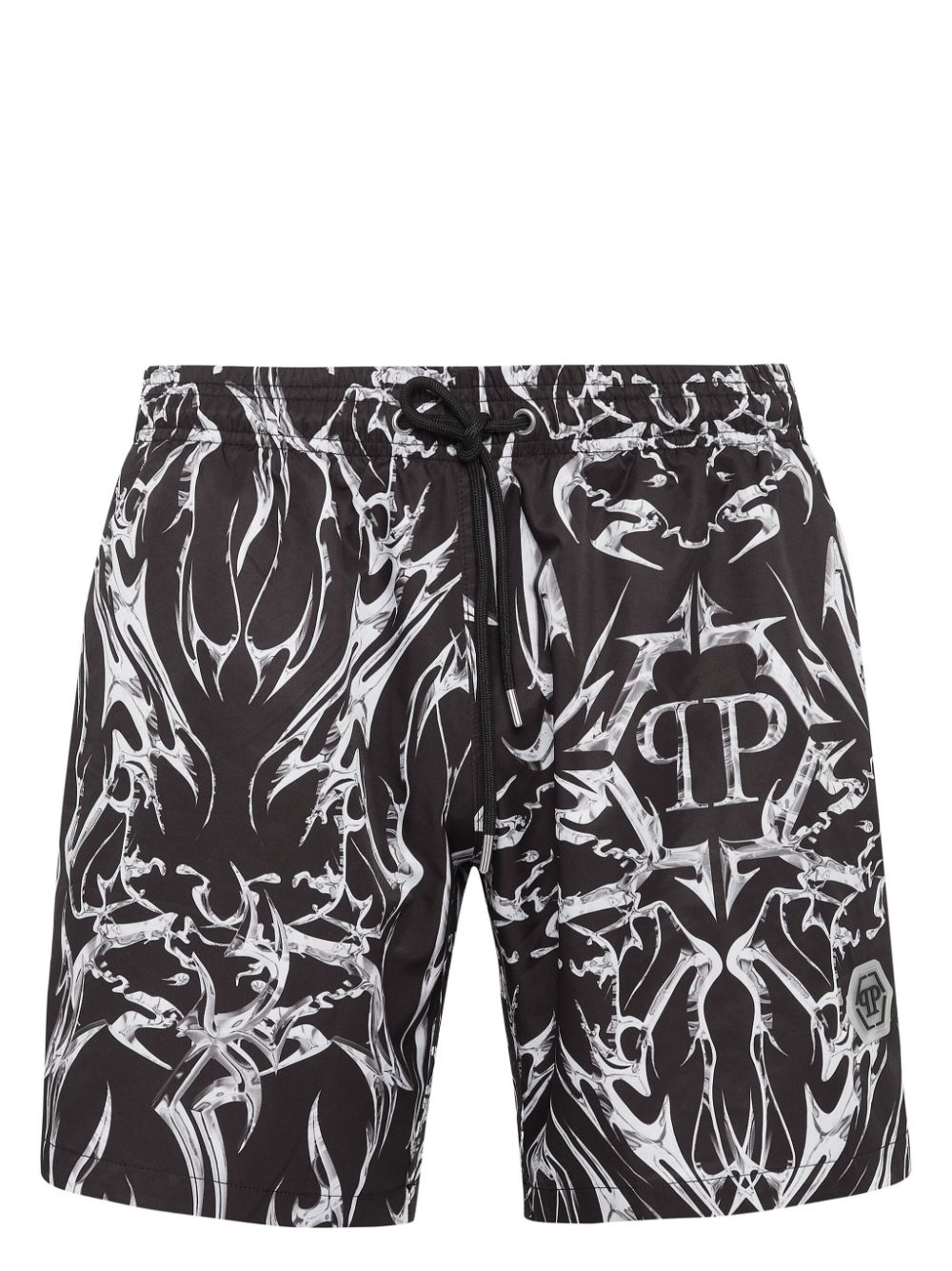 Logo-print swim shorts - Black