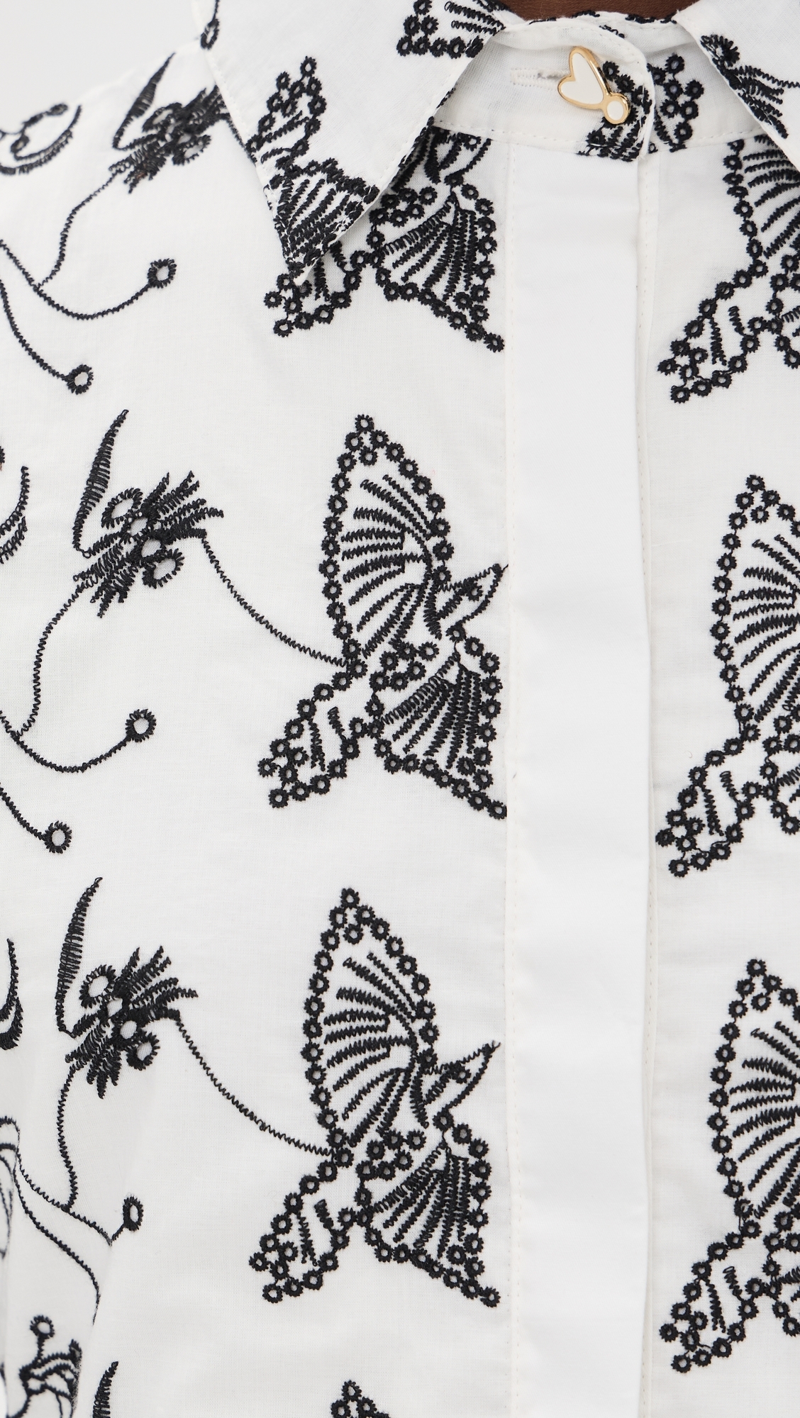 The Sundown Dress Keel Eyelet Bird Off White