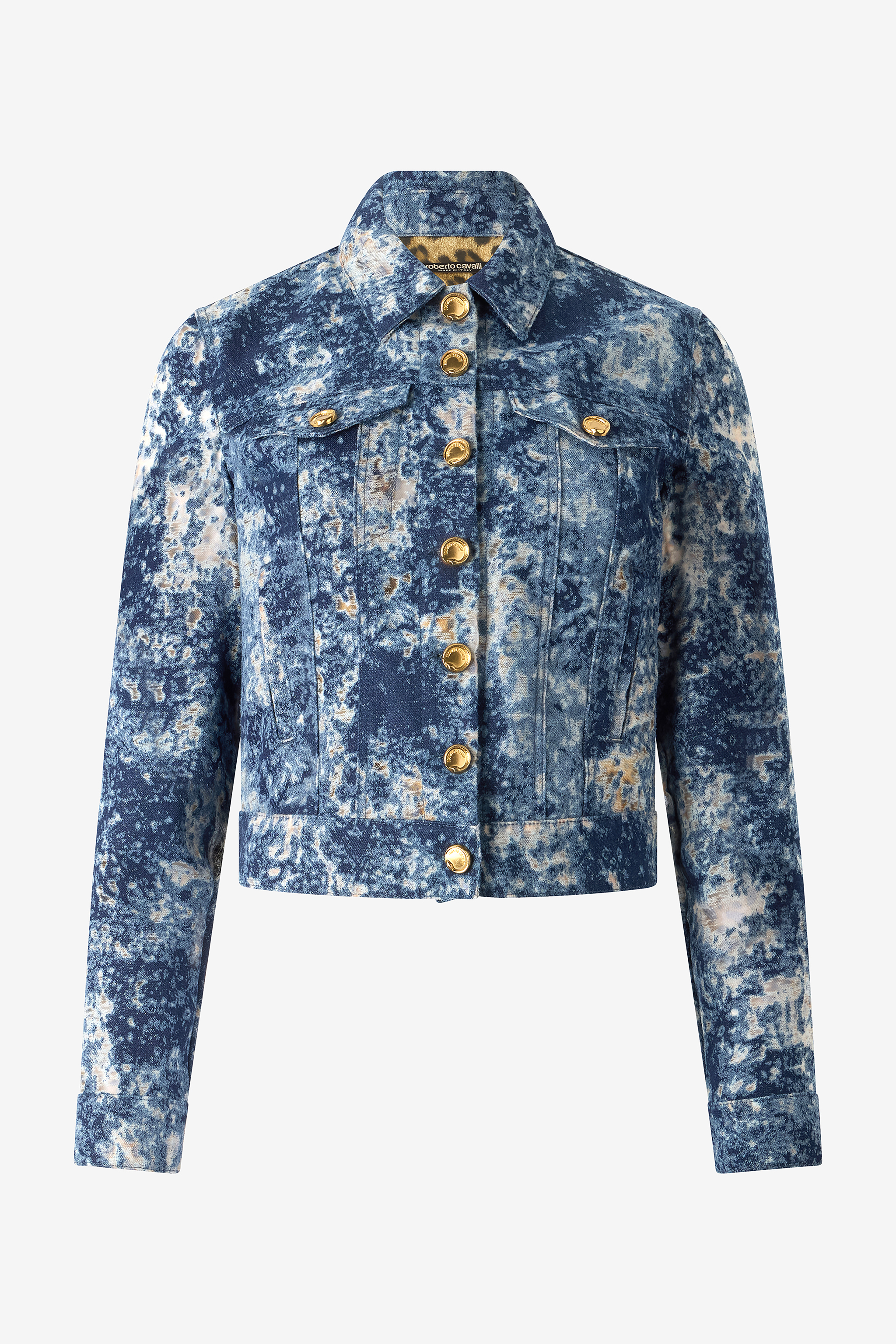 Denim Jacket With Discoloration