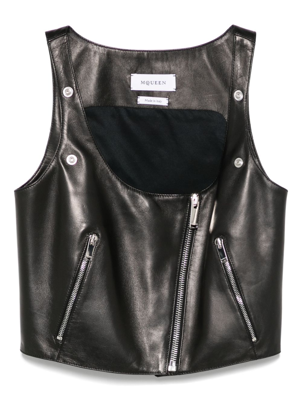 Alexander McQueen leather top - Black