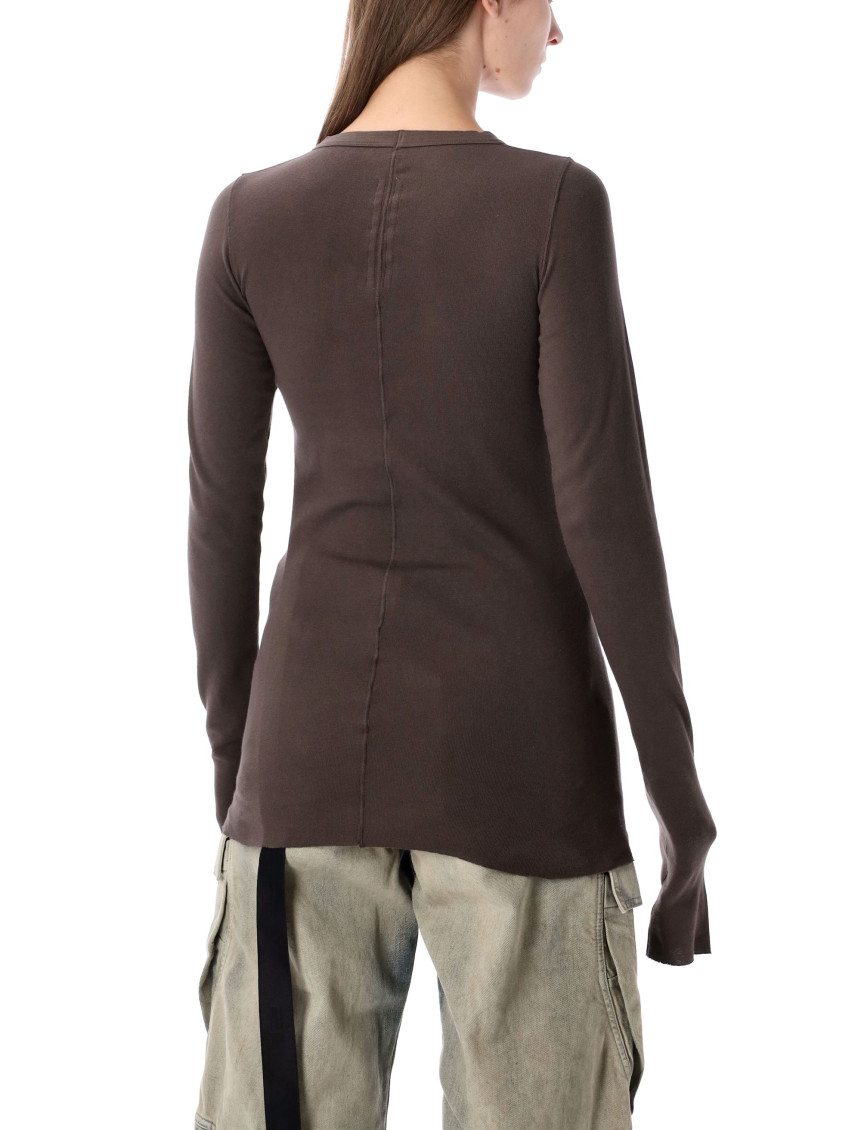 Brown Crewneck Long Sleeves T-Shirt