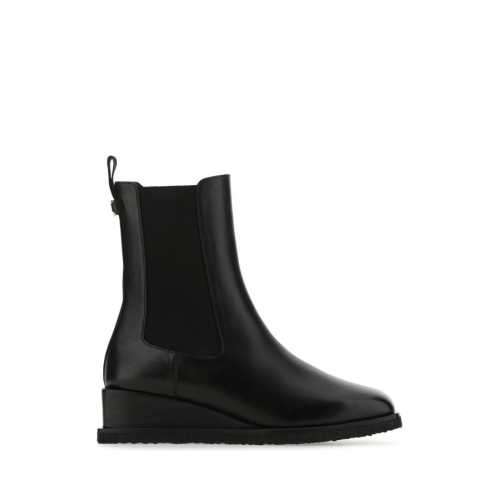 Wedge-sole ankle boots - Black