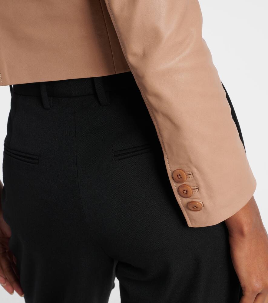Sleek Statement cropped leather jacket