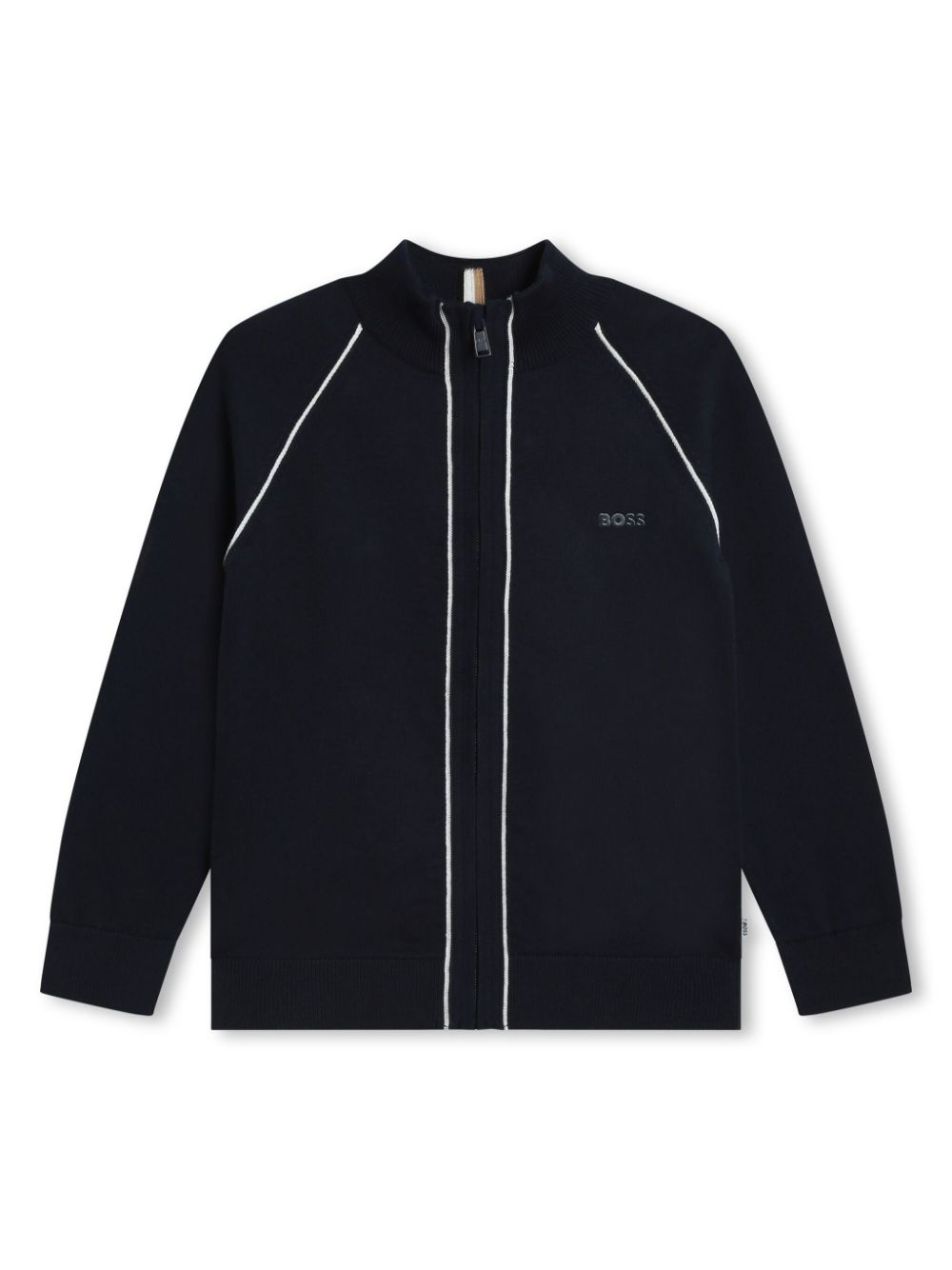 Logo-embossed cotton jacket - Blue