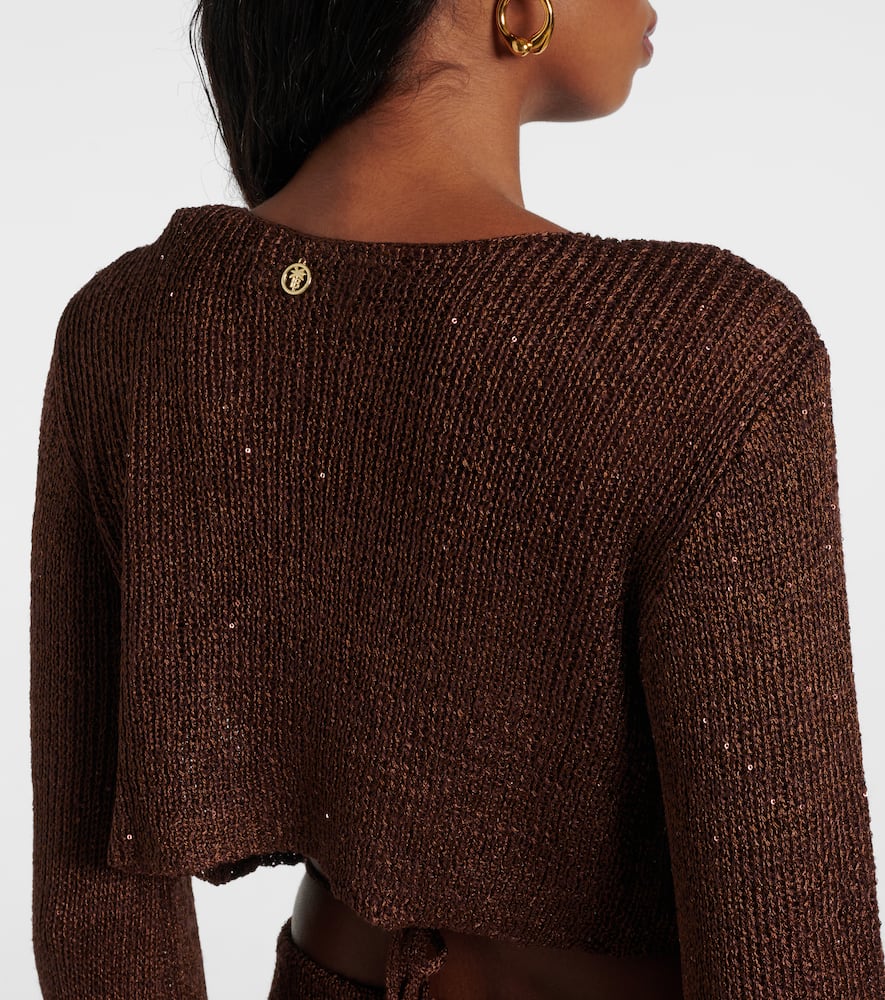 Alma sequined knitted cardigan