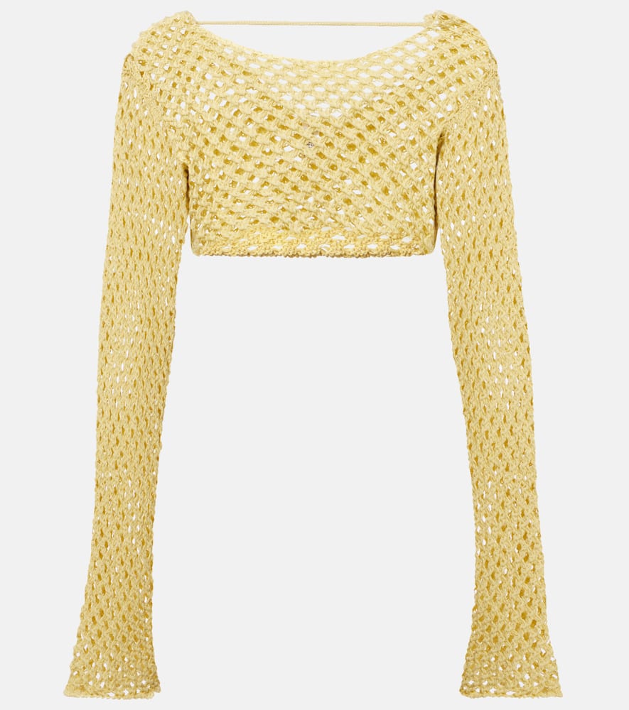 Bananhot Magen crochet cotton-blend crop top