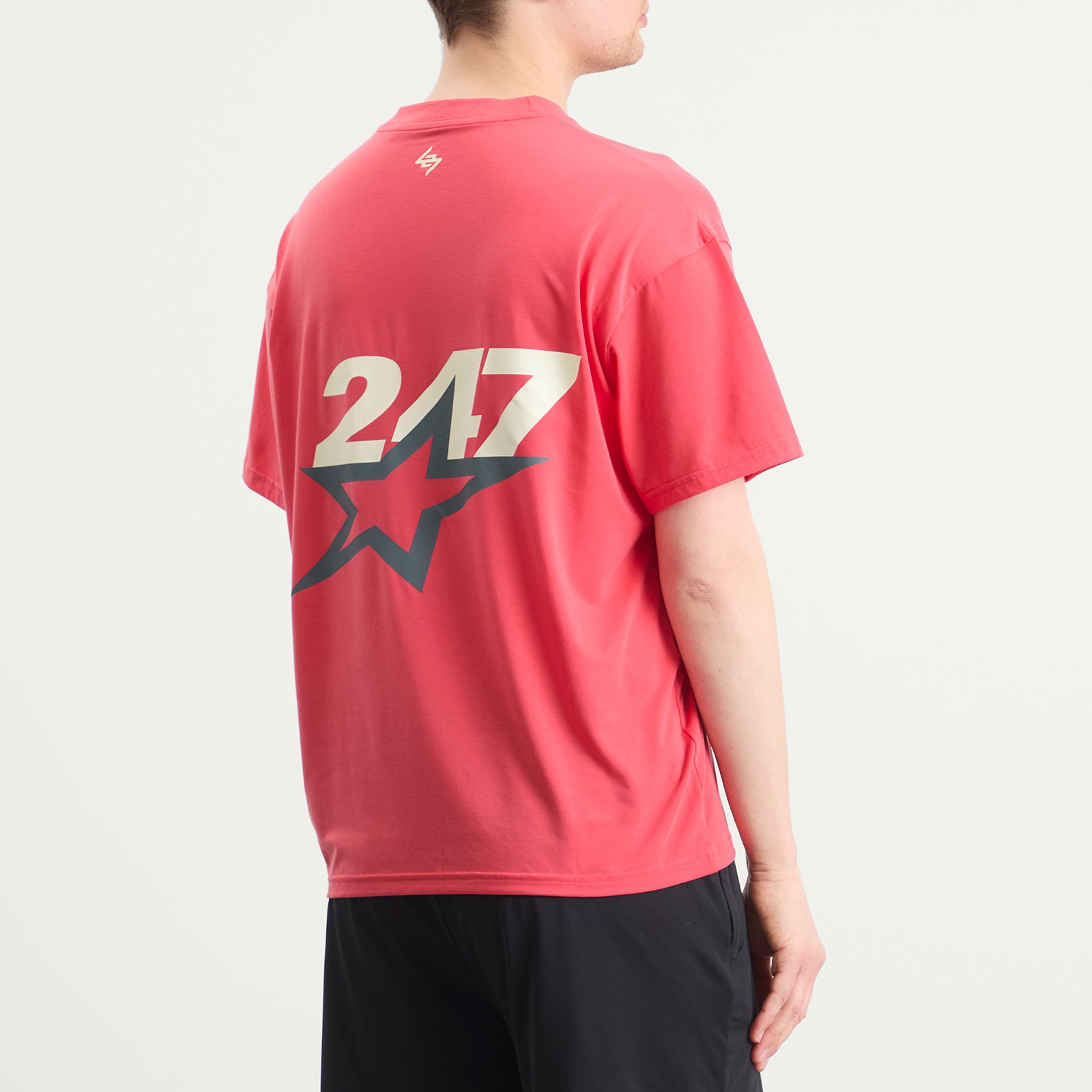 Represent Team 247 Star Print Oversized T-Shirt Racing Red