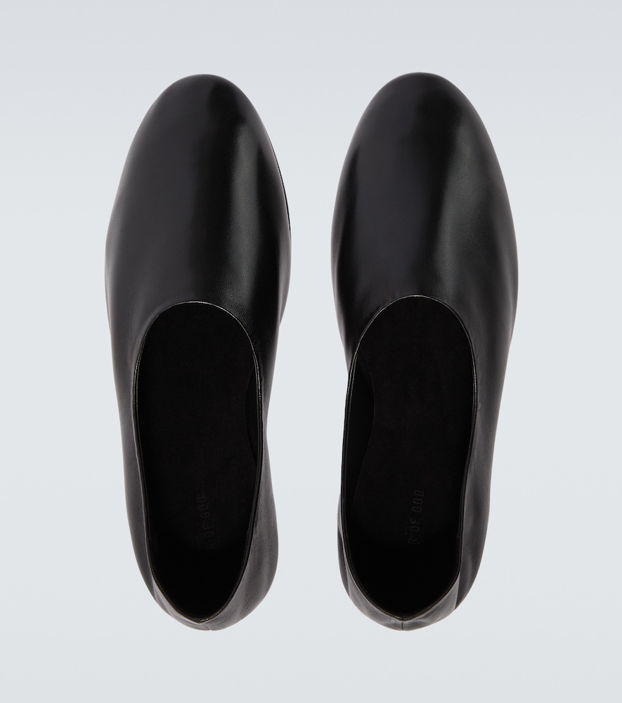 Ballerino leather slip-on shoes