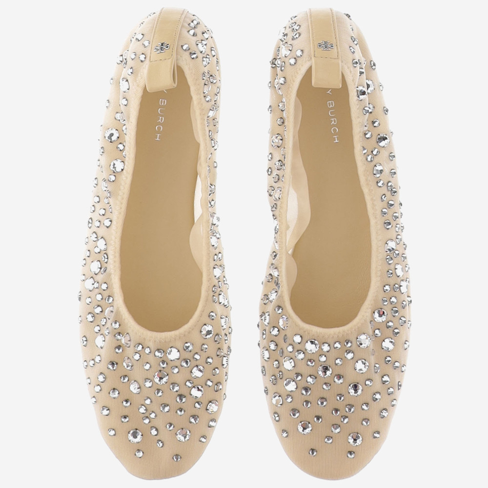 Embellished Fabric Ballerinas