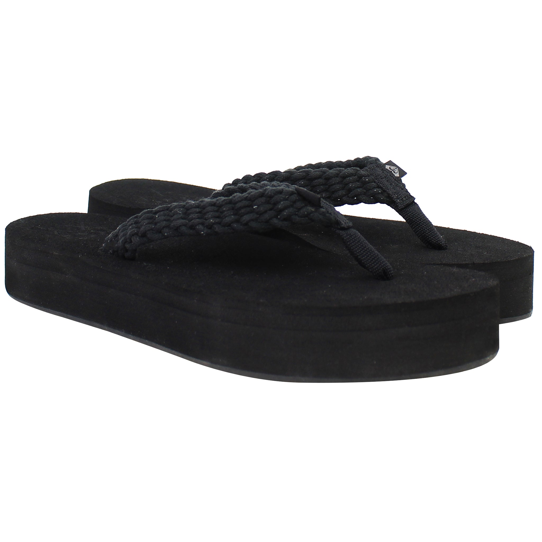 Roxy Tidepool Womens Black Platform Flip-Flop