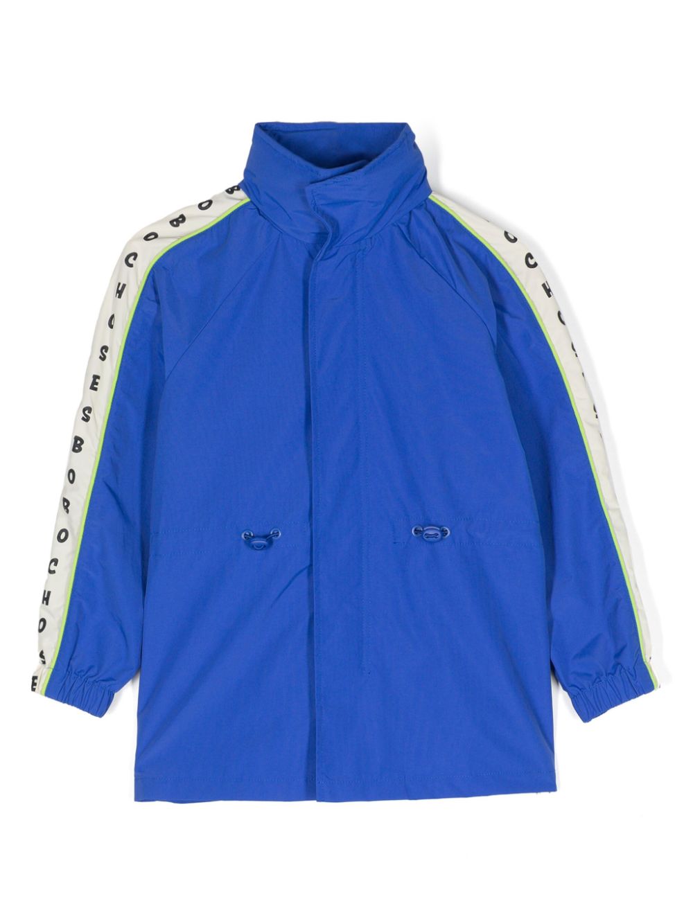 Logo-tape detail rain jacket - Blue